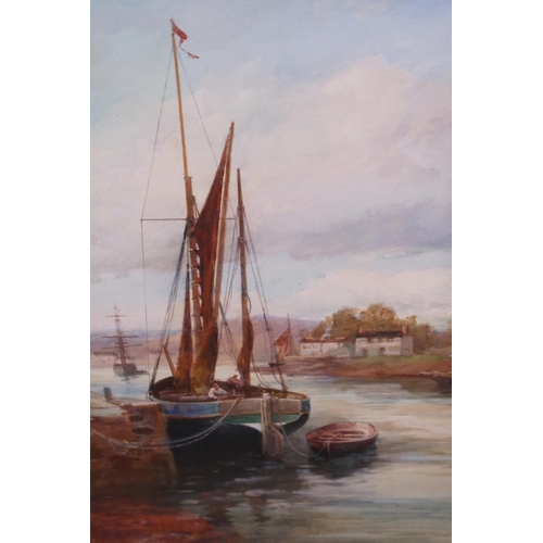 229 - George Henry Jenkins (1843-1914), A Pair of Coastal Scenes with Luggers, watercolour and gouache, fr... 