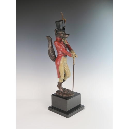 249A - Rachel Talbot, 'The Honoured Guest' Bronze of a foxy gentleman on a polished granite base. Bought fr... 