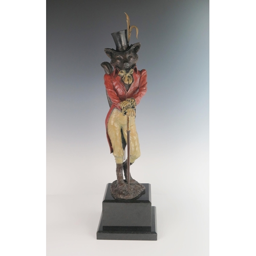 249A - Rachel Talbot, 'The Honoured Guest' Bronze of a foxy gentleman on a polished granite base. Bought fr... 