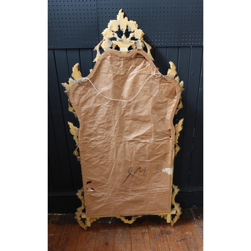 271 - A Georgian Carved Gilt Wood Pier Mirror, 134 x 71 cm