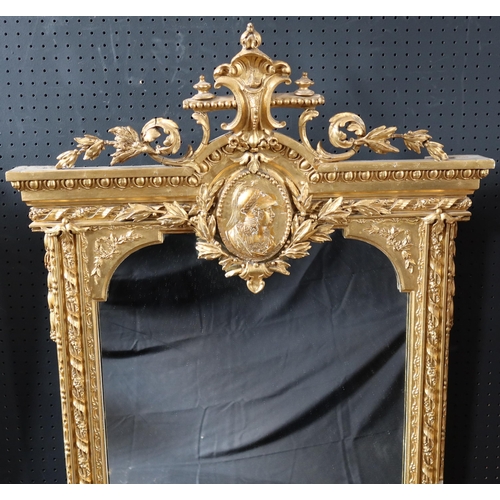 275 - A Near Pair of Georgian Gilt Gesso Framed Girandole Mirrors, 128 x 71 cm