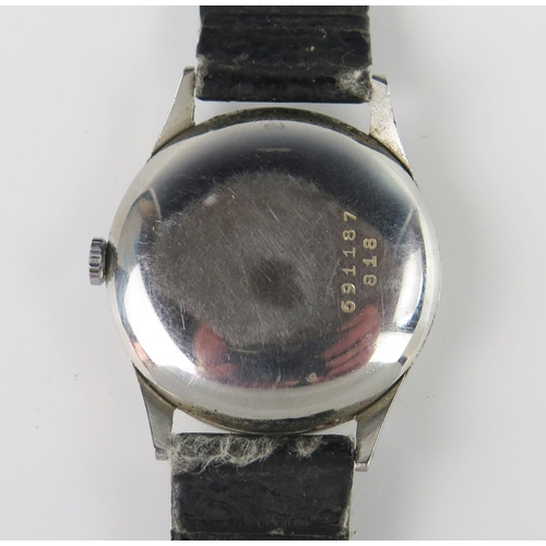 290 - A ROLEX TUDOR Bubble Back Stainless Steel Wristwatch, the 34mm case back no. 691187 818, with manual... 