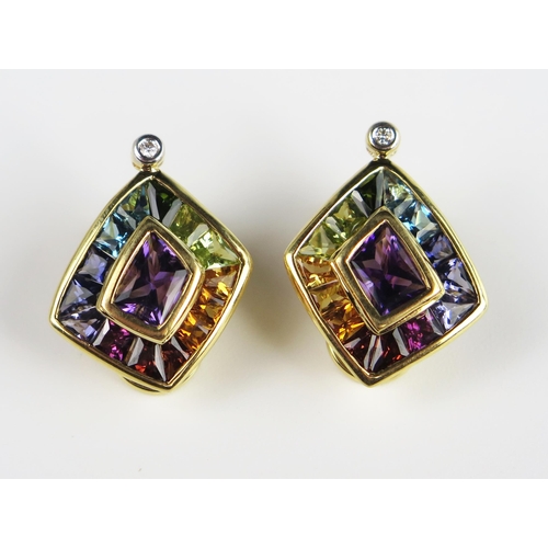 307B - A Pair of Bellarri Multi Stone Rainbow Clip Stud Earrings, 21 mm, 8.9 g

Sold on behalf of the follo... 