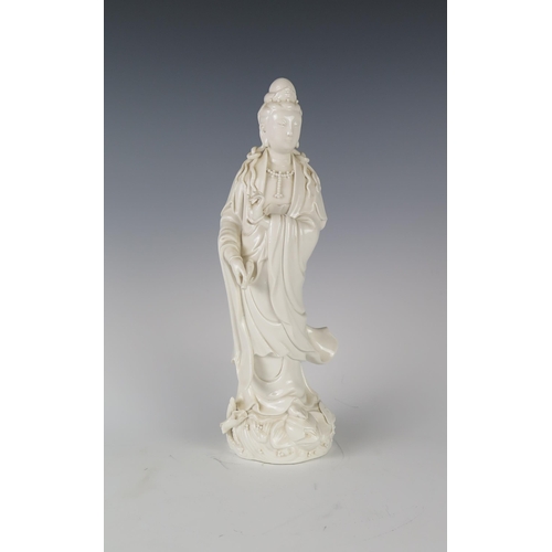 363 - A Chinese Blanc de Chine Figurine of Quan Yin, 32cm high