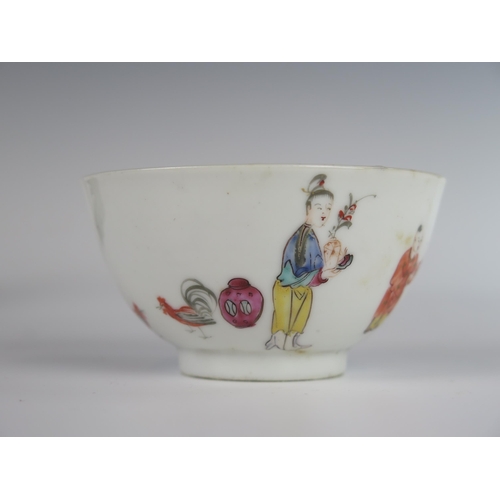 366 - An 18th Century Chinese Teabowl with Matching Saucer and one other