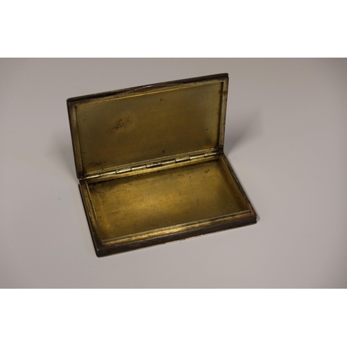 40 - A George V Silver and Blue Guilloché Enamel Cigarette Case with engine turned decoration to the base... 