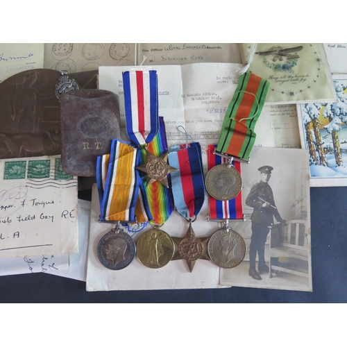 423 - Three Generations of War Ephemera including 1st Company Royal Warwick Regiment Silver Marksman's Bad... 