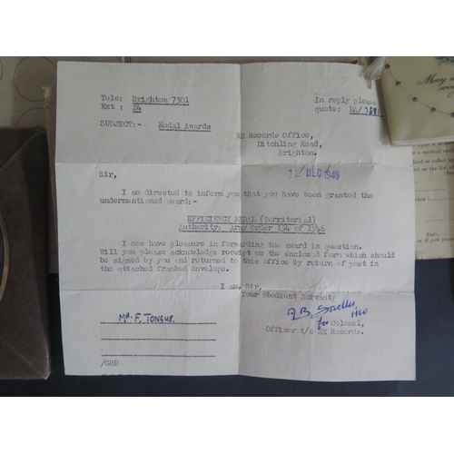 423 - Three Generations of War Ephemera including 1st Company Royal Warwick Regiment Silver Marksman's Bad... 