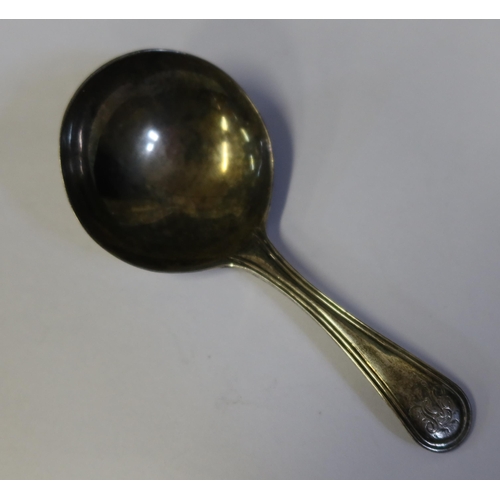 53 - A George III Silver Tea Caddy Spoon, London 1801, Peter, Ann and William Bateman, 9cm, 14.9g