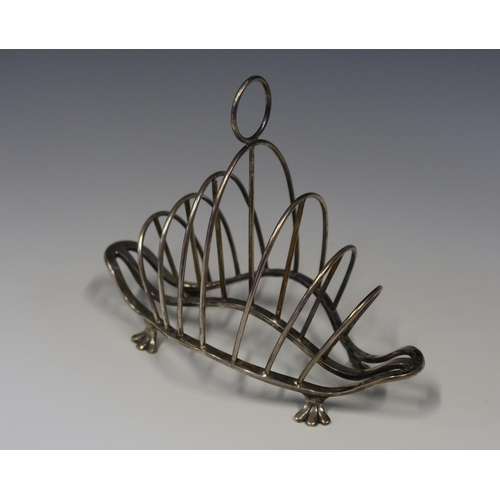 88 - A Large George V Silver Toast Rack, Birmingham 1912, William Aitken, 18.5(l)x9(w)x15(h)cm, 220.7g