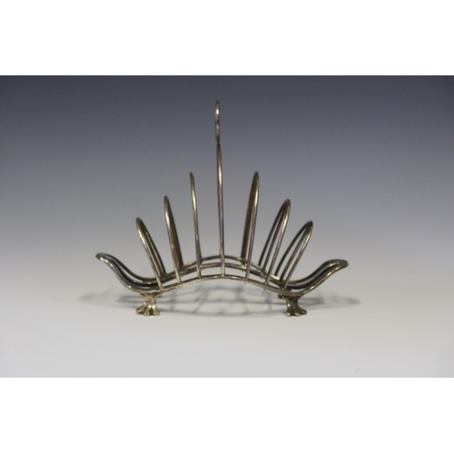 88 - A Large George V Silver Toast Rack, Birmingham 1912, William Aitken, 18.5(l)x9(w)x15(h)cm, 220.7g