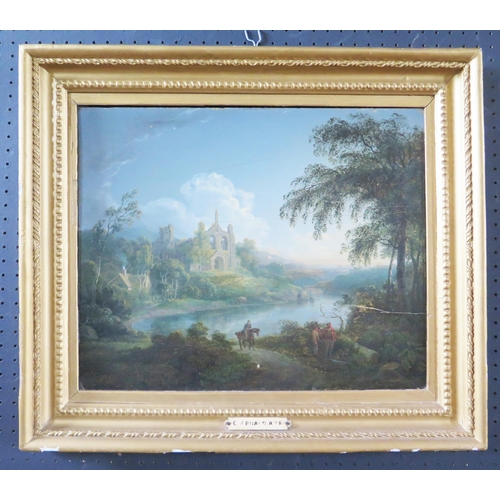 1104 - George Arnald A.R.A, (1763 – 21 November 1841), British Landscape Artist, C19th Castle and River sce... 