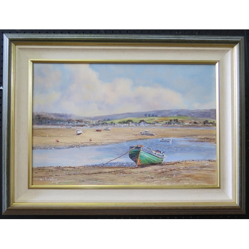 1009 - Wyn Appleford, 1932 - 2016, Devon Artist, Estuary Scene, Oil on Canvas, 44 x 30cm, Signed, Framed