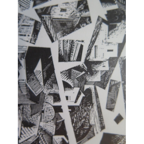 1026 - R Willingham, Contemporary Printmaker, 'Rock Dwellings - Implied Dynamics' Edition 1/1, Paper Cut Wo... 