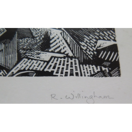 1026 - R Willingham, Contemporary Printmaker, 'Rock Dwellings - Implied Dynamics' Edition 1/1, Paper Cut Wo... 