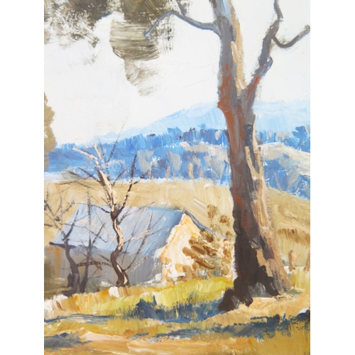 1070 - Leon Hanson (Australian) B. 1918, Country Scene, Acrylic on Board, 50 x 40cm, Framed