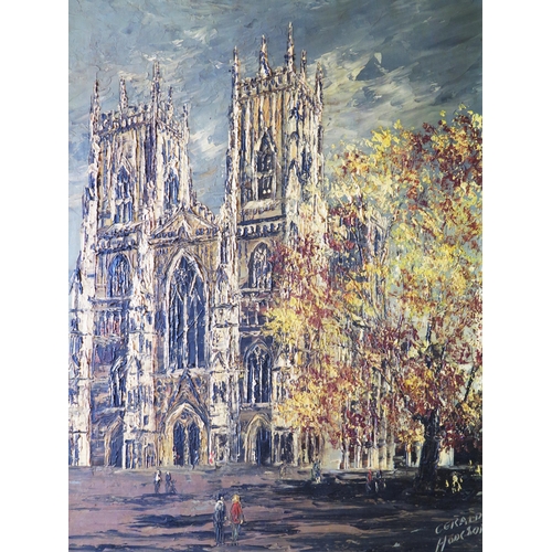 1079 - K Vito, Signed Harbour Scene, Oil on Canvas, 50 x 39cm, F & G and 'York Minster' by Gerald Hodgson, ... 