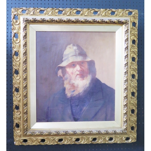 1100 - Portrait of 'An Old Salt' by Hugh B. Scott, (1853 - 1940), Oil on Canvas, Signed bottom left and Sig... 