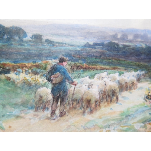 1102 - George Whyatt (1885 - 1945) British Painter, 'The Shepherd', Late C19th Watercolour, Signed, 25 x 18... 