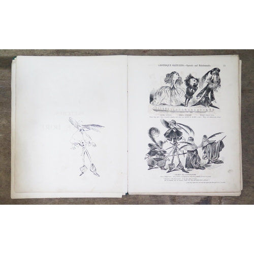 1109 - Seven Art Books including 'Two Hundred Sketches, Humorous and Grotesque' by Gustave Dore, published ... 