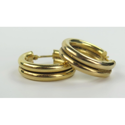 119 - Pair of 9ct Gold Hoop Earrings, 21mm diam., 3.1g