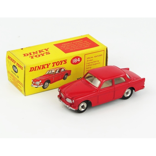 2081 - A Dinky Toys 184 Volvo 122S in red with white interior, spun hubs and gloss black base. Exc/near min... 