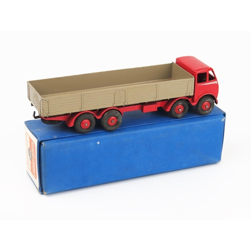 2144 - A Dinky Supertoys 501 Foden Diesel 8 Wheel Wagon 1st type cab with red cab chassis and hubs, silver ... 