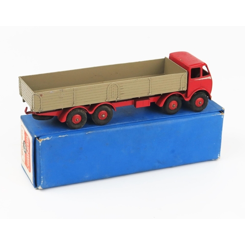 2145 - A Dinky Supertoys 501 Foden Diesel 8 Wheel Wagon 1st type cab with red cab chassis and hubs, silver ... 