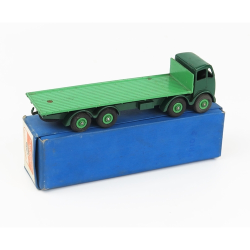 2149 - A Dinky Supertoys 502 Foden Flat Truck Type 2 Cab in scarce dark Brunswick Green with mid green back... 