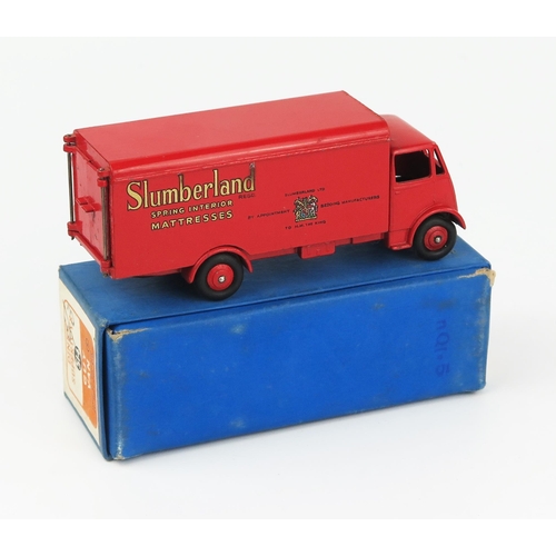 2170 - A Dinky Supertoys 514 Guy Van 'SLUMBERLANDS' 1st type cab, red cab, chassis, ridged hubs and body in... 