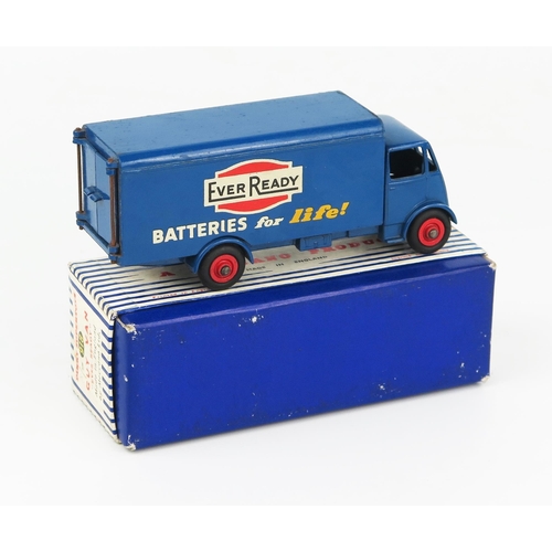 2207 - A Dinky Supertoys 918 Guy Van 'EVER READY' 2nd type cab in dark blue with red grooved hubs. Excellen... 