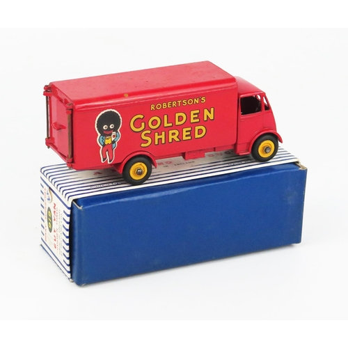 2209 - A Dinky Supertoys 919 Guy Van 'GOLDEN SHRED' 2nd type cab in red with yellow grooved hubs. Very good... 