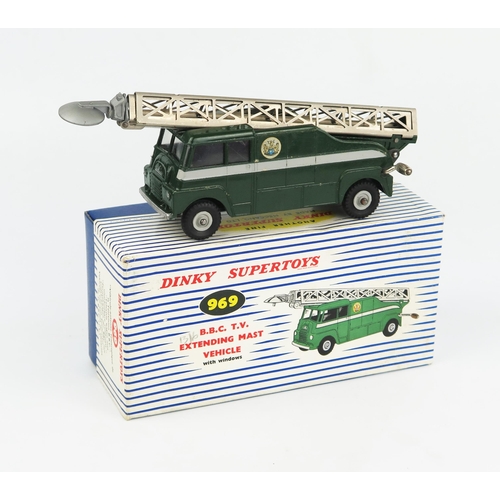 2222 - A Dinky Supertoys 969 BBC TV Extending Mast Vehicle. Near mint in near mint box with both packing pi... 