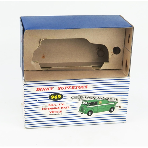 2222 - A Dinky Supertoys 969 BBC TV Extending Mast Vehicle. Near mint in near mint box with both packing pi... 