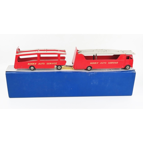 2225 - A Dinky Supertoys 983 Car Carrier with Trailer in red/grey, 