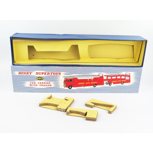 2225 - A Dinky Supertoys 983 Car Carrier with Trailer in red/grey, 