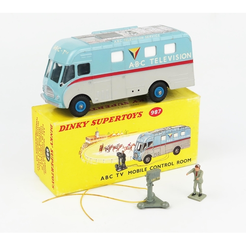 2227 - A Dinky Supertoys 987 ABC TV Mobile Control Room in blue and grey with red stripe, mid blue hubs, gr... 