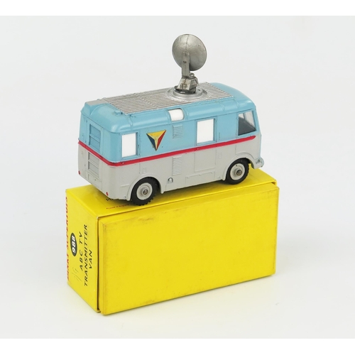 2228 - A Dinky Supertoys ABC TV Transmitter Van in blue/grey with red stripe and grey hubs. Near mint in ex... 