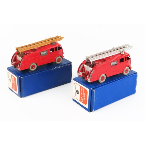 2240 - Two Dinky Toys 555 (Commer) Fire Engines with Extending Ladder variations in red with tan/silver lad... 