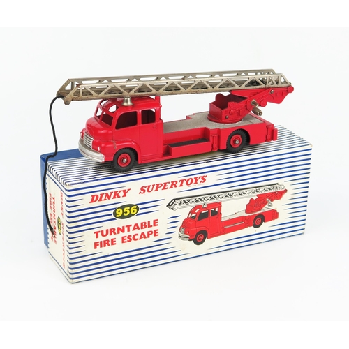 2241 - A Dinky Supertoys 956 Turntable Fire Escape (Bedford) in red with red hubs, silver deck and no windo... 