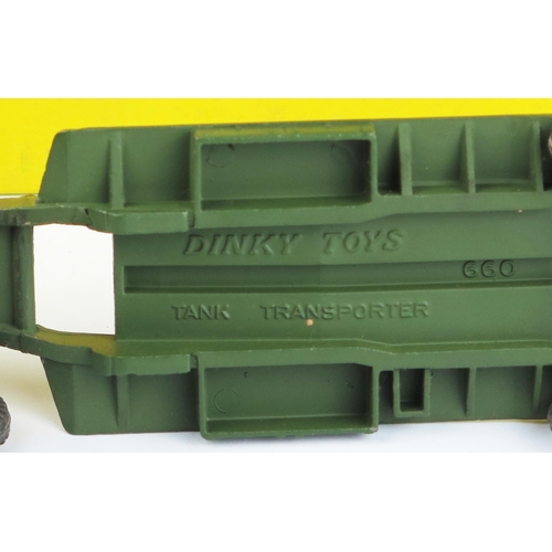 2261 - A Dinky Toys First Issue 660 Tank Transporter (Thornycroft Mighty Antar) with 'DINKY TOYS' cast to u... 