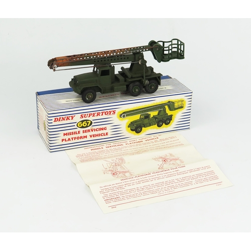 2264 - A Dinky Supertoys 667 Missile Servicing Platform in blue/white stripe box. It would be excellent but... 