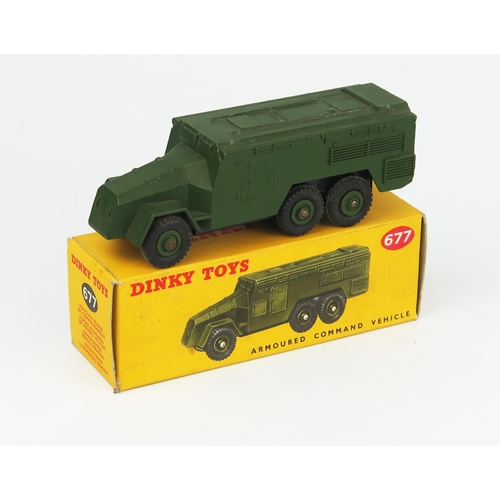 2267 - A Dinky Toys 677 Armoured Command Unit (AEC). Excellent in excellent+ box