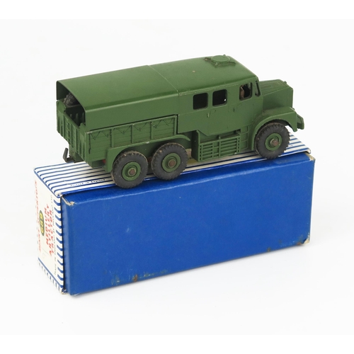 2268 - A Dinky Supertoys Medium Artillery Tractor with driver in blue/white stripe box. Near mint in near m... 