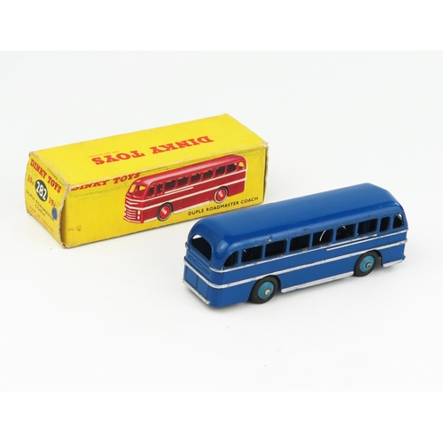 2276 - A Dinky Toys 29h/282 Duple Roadmaster Coach (Leyland Royal Tiger) in dark blue with silver coach lin... 