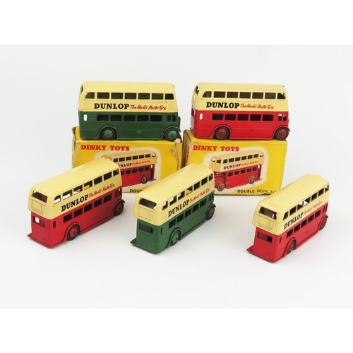 2285 - Five Dinky Toys 29c 290 Double Deck Buses 