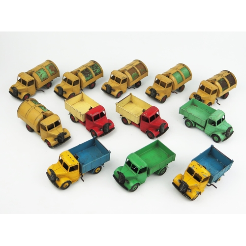 2308 - Twelve Dinky Toys Bedford Trucks - four 25M End Tippers, six 25V Refuse Trucks and two 25W Trucks (p... 