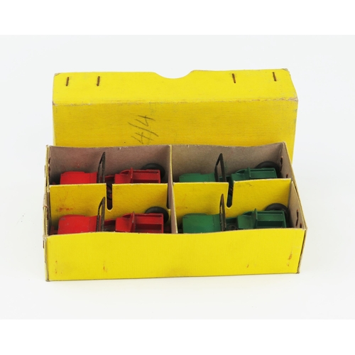 2309 - A Dinky Toys 25Y (50159) Universal Jeep Type 4 Yellow Trade Box - complete with four models, two dar... 