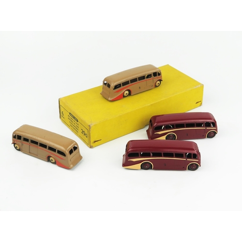 2313 - A Dinky Toys 29G (50042) Luxury Coach Type 4 Yellow Trade Box for six - with four models, two with m... 