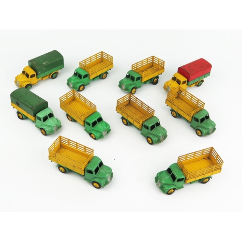 2316 - Ten Dinky Toys Dodge Wagons - three non-tipping covered wagons (different variations) and seven 30N ... 